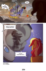 Size: 3500x5369 | Tagged: safe, artist:light262, sunset shimmer, unicorn, comic:together forever, g4, horn, implied trixie, ponyville