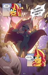 Size: 3500x5369 | Tagged: safe, artist:light262, sunset shimmer, trixie, pony, unicorn, comic:together forever, g4, absurd resolution, bipedal, comic, cute, diatrixes, female, horn, mare, speech bubble