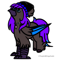 Size: 3000x3000 | Tagged: safe, artist:purple wingshade, part of a set, oc, oc only, oc:lumi, griffon, beanie, female, glasses, hat, mare, simple background, solo, transparent background