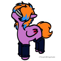 Size: 3000x3000 | Tagged: safe, artist:purple wingshade, part of a set, oc, oc only, oc:high rider, pegasus, pony, blindfold, clothes, male, simple background, socks, solo, stallion, transparent background