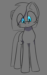 Size: 442x704 | Tagged: safe, artist:cotarsis, oc, pony, gray background, simple background, sketch, solo