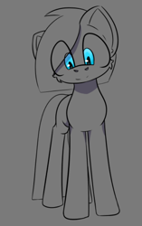 Size: 442x704 | Tagged: safe, artist:cotarsis, oc, oc only, pony, gray background, simple background, sketch, solo