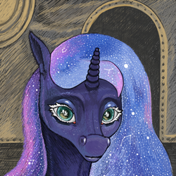 Size: 700x700 | Tagged: safe, artist:ptichnick, princess luna, alicorn, g4, solo