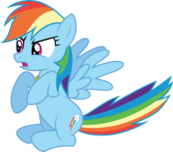 Size: 3406x3000 | Tagged: safe, artist:cloudy glow, rainbow dash, pegasus, pony, g4, spike at your service, female, mare, simple background, solo, spread wings, transparent background, vector, wings