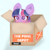 Size: 1226x1226 | Tagged: safe, artist:sodapop sprays, twilight sparkle, pony, unicorn, g4, blushing, box, ear fluff, eye clipping through hair, horn, pony in a box, simple background, solo, wingding eyes