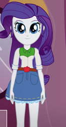 Size: 490x936 | Tagged: safe, artist:qbert2kcat, rarity, equestria girls, g4, belt, clothes, clothes swap, cowboy hat, cowgirl, denim, denim skirt, hat, shirt, skirt, solo, stetson