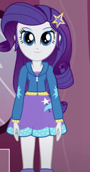 Size: 490x936 | Tagged: safe, artist:qbert2kcat, rarity, equestria girls, g4, clothes, clothes swap, hoodie, shirt, skirt, solo