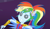 Size: 1016x595 | Tagged: safe, screencap, rainbow dash, human, equestria girls, g4, my little pony equestria girls: better together, super squad goals, circling stars, clothes, crystal guardian, crystal wings, dizzy, female, geode of super speed, gritted teeth, knocked out, magical geodes, ponied up, ponytail, solo, swirly eyes, teeth, wings