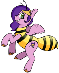 Size: 1590x1970 | Tagged: safe, artist:wild-thunder06, pipp petals, bee, bee pony, bumblebee, original species, pegasus, pony, g5, adorapipp, animal costume, antennae, bee costume, bumblebipp, clothes, costume, cute, female, headband, mare, simple background, smiling, solo, species swap, transparent background, unshorn fetlocks