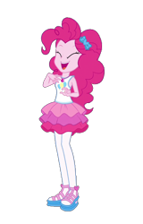 Size: 494x774 | Tagged: safe, artist:blockslikepl, edit, edited screencap, screencap, pinkie pie, human, equestria girls, g4, background removed, eyes closed, female, simple background, solo, transparent background