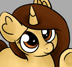 Size: 2584x2407 | Tagged: safe, artist:mashee, oc, oc only, oc:mashee, pony, g4, adorable face, art, artist, avatar, cute, drawing, female, gray background, heart, heart eyes, icon, krita, lovely, mare, simple background, sticker, wingding eyes