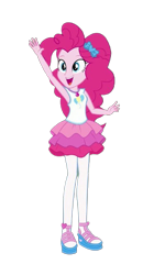 Size: 373x668 | Tagged: safe, artist:blockslikepl, edit, edited screencap, screencap, pinkie pie, human, equestria girls, g4, background removed, female, simple background, solo, transparent background