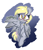 Size: 1828x2144 | Tagged: safe, artist:lou, derpy hooves, pegasus, pony, g4, blushing, chest fluff, cute, derpabetes, female, mare, signature, solo, wings