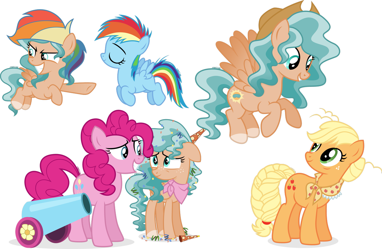 Safe Artist Cirillaq Applejack Pinkie Pie Rainbow Dash