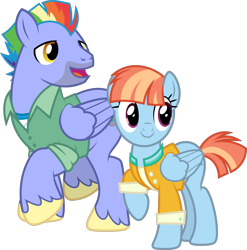Size: 10538x10667 | Tagged: safe, artist:starryshineviolet, edit, bow hothoof, windy whistles, pegasus, pony, g4, parental glideance, absurd resolution, clothes, duo, duo male and female, female, folded wings, jacket, looking back, male, mare, open mouth, raised hoof, ship:windyhoof, shipping, shirt, simple background, stallion, straight, transparent background, unshorn fetlocks, vector, wings