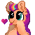 Size: 50x50 | Tagged: safe, artist:cupute, sunny starscout, earth pony, pony, g5, :p, animated, aseprite, background pony, braid, cute, digital art, gif, gif for breezies, heart, mane stripe sunny, picture for breezies, pixel animation, pixel art, silly, simple background, solo, sunnybetes, tongue out, transparent background