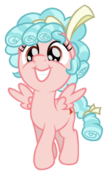 Size: 1250x2000 | Tagged: safe, artist:nitei, cozy glow, pegasus, pony, g4, atg 2024, cozybetes, cute, female, filly, foal, grin, newbie artist training grounds, simple background, smiling, solo, spread wings, transparent background, walking, wings