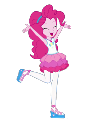 Size: 1120x1492 | Tagged: safe, artist:blockslikepl, edit, edited screencap, screencap, pinkie pie, human, equestria girls, g4, background removed, eyes closed, female, simple background, solo, transparent background