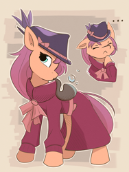 Size: 1536x2048 | Tagged: safe, artist:nari_artsz, sunny starscout, earth pony, pony, g5, bubble pipe, clothes, coat, cute, detective, detective sunny, fedora, female, hat, mare, pipe, shadow spade, trenchcoat