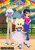 Size: 661x935 | Tagged: safe, alternate version, artist:excelso36, oc, oc only, oc:azure/sapphire, oc:petticoat, oc:zaria deibele, human, equestria girls, g4, bisexual pride flag, bow, clothes, crossdressing, demigirl pride flag, dress, equestria girls-ified, femboy, gay pride, gay pride flag, genderfluid pride flag, high heels, male, pansexual pride flag, park, pride, pride dress, pride flag, pride outfit, shoes, traditional art