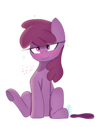 Size: 1500x2000 | Tagged: safe, artist:psychotix, berry punch, berryshine, earth pony, pony, g4, alcohol, alcoholism, blushing, crossed hooves, drink, drunk, drunk bubbles, glass, lidded eyes, raised hoof, simple background, solo, spilled drink, talking, talking to viewer, transparent background, underhoof, wine, wine glass