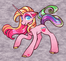 Size: 1074x1000 | Tagged: safe, artist:marsel1nushka, rarity (g3), pony, unicorn, g3, concave belly, horn, long mane, long tail, raised hoof, slender, solo, tail, thin