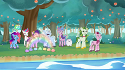 Size: 1920x1080 | Tagged: safe, artist:caseyben887, artist:prixy05, edit, edited screencap, editor:luckydog416, screencap, alphabittle blossomforth, cloudpuff, dahlia, leaf pony, pipp petals, queen haven, zipp storm, dog, earth pony, pegasus, pony, unicorn, g5, my little pony: tell your tale, swing and a misty, spoiler:g5, spoiler:my little pony: tell your tale, spoiler:tyts02e14, female, horn, leaf, male, mare, stallion