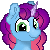 Size: 50x50 | Tagged: safe, artist:cupute, misty brightdawn, pony, unicorn, g5, animated, aseprite, colored horn, curly mane, cute, digital art, eyelashes, female, gif, gif for breezies, horn, long mane, looking at you, mistybetes, picture for breezies, pixel animation, pixel art, rebirth misty, silly, simple background, smiling, smiling at you, solo, tail, tongue out, transparent background