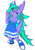 Size: 1730x2474 | Tagged: safe, artist:silvaqular, oc, oc only, oc:cyanette, earth pony, anthro, blue eyes, cartoon physics, clothes, dress, earth pony oc, female, flattened, flattening, frown, jewelry, long dress, mare, multicolored hair, multicolored mane, necklace, paralyzed, shoes, simple background, slammed, solo, squashed, squished, white background