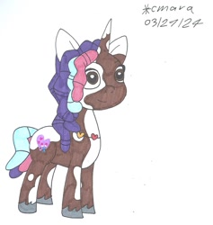 Size: 1170x1235 | Tagged: safe, artist:cmara, violette rainbow, unicorn, g5, female, horn, simple background, solo, white background