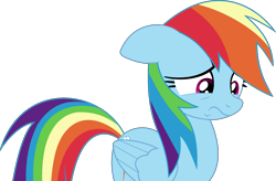 Size: 1935x1273 | Tagged: safe, artist:stephen-fisher, rainbow dash, pegasus, pony, g4, parental glideance, female, floppy ears, mare, remorse, sad, simple background, solo, transparent background, vector