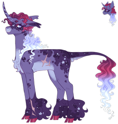 Size: 2730x2884 | Tagged: safe, artist:sleepy-nova, oc, oc only, oc:ennui, pony, unicorn, horn, magical threesome spawn, offspring, parent:king sombra, parent:princess luna, parent:tempest shadow, scar, simple background, solo, transparent background