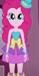 Size: 490x936 | Tagged: safe, artist:qbert2kcat, pinkie pie, human, equestria girls, g4, bare shoulders, fall formal outfits, female, sleeveless, solo