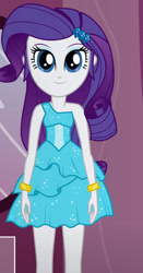 Size: 490x936 | Tagged: safe, artist:qbert2kcat, rarity, human, equestria girls, g4, bare shoulders, clothes, dress, fall formal outfits, female, sleeveless, solo