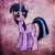 Size: 2350x2347 | Tagged: safe, artist:dariarchangel, twilight sparkle, twilight twinkle, pony, unicorn, g4, 2009, alternate color palette, alternate cutie mark, alternate design, alternate hair color, bangs, blue mane, concept art, cute, female, high res, horn, mare, my little pony adventures, show bible, smiling, solo, standing, starry eyes, straight mane, twiabetes, two toned mane, unicorn twilight, what could have been, wingding eyes