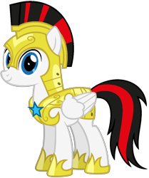 Size: 864x1035 | Tagged: safe, artist:star-armour95, oc, oc only, oc:red arrow, pegasus, pony, armor, helmet, male, simple background, solo, stallion, transparent background