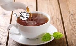 Size: 2765x1693 | Tagged: safe, artist:opalacorn, oc, oc only, pony, unicorn, cup, cup of pony, food, horn, irl, micro, photo, ponies in real life, solo, tea, teacup, teapot