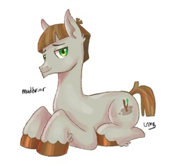 Size: 1135x1081 | Tagged: safe, artist:lamb, mudbriar, earth pony, pony, g4, colored hooves, hooves, simple background, solo, white background