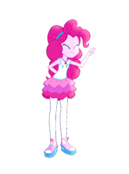 Size: 954x1280 | Tagged: safe, artist:blockslikepl, edit, edited screencap, screencap, pinkie pie, human, equestria girls, g4, background removed, eyes closed, female, not a vector, simple background, solo, transparent background