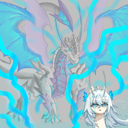 Size: 4096x4096 | Tagged: safe, artist:dw_atias, oc, oc only, oc:dragon plasma, dracony, dragon, hybrid, female, simple background, slit pupils, solo