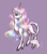 Size: 2644x3000 | Tagged: safe, artist:death.alicorn, oc, oc only, pony, unicorn, concave belly, fluffy, horn, leonine tail, pastel, rainbow, simple background, slender, tail, thin