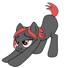 Size: 900x835 | Tagged: safe, oc, oc only, oc:zippers, earth pony, pony, bald, cute, female, iwtcird, mare, meme, raised tail, red eyes, simple background, solo, tail, transparent background