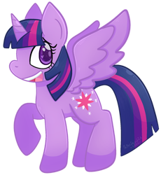 Size: 1024x1115 | Tagged: safe, artist:papersquid26, twilight sparkle, alicorn, pony, g4, female, mare, raised hoof, simple background, solo, transparent background, twilight sparkle (alicorn)