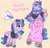 Size: 2000x1900 | Tagged: safe, artist:lichenbug, oc, oc only, oc:tansey lightshow, pony, unicorn, anthro, unguligrade anthro, :<, anklet, arm fluff, bangles, base used, bracelet, cheek fluff, clothes, colored eyebrows, colored eyelashes, colored hooves, colored horntip, colored pinnae, colored pupils, curved horn, ear fluff, ear markings, elbow fluff, eyebrows, eyeshadow, facial markings, female, finger hooves, fluffy, gold jewelry, hair over one eye, hooves, horn, horn cap, horn jewelry, jewelry, leg fluff, leonine tail, lidded eyes, long mane, long skirt, long tail, looking down, looking up, makeup, mare, multicolored mane, multicolored tail, pencil skirt, pink background, pink skirt, purple coat, purple eyelashes, purple eyes, purple hooves, purple pupils, reference sheet, shawl, shoulder fluff, shoulderless, simple background, skirt, smiling, splotches, standing, straight mane, straight tail, style emulation, tail, tail fluff, tail jewelry, teal eyeshadow, thick eyebrows, tube top, unicorn horn, unicorn oc, waist chain, wall of tags, white pupils