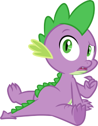 Size: 3000x3857 | Tagged: safe, artist:cloudy glow, spike, dragon, g4, school daze, baby, baby dragon, flexible, male, simple background, solo, splits, transparent background, vector, wingless spike