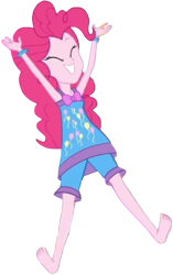 Size: 1579x2520 | Tagged: safe, edit, edited screencap, editor:homersimpson1983, screencap, pinkie pie, human, equestria girls, g4, background removed, female, not a vector, simple background, solo, transparent background