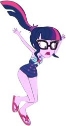 Size: 1322x2520 | Tagged: safe, edit, edited screencap, editor:homersimpson1983, screencap, sci-twi, twilight sparkle, human, equestria girls, g4, background removed, bare shoulders, clothes, female, not a vector, sci-twi swimsuit, simple background, sleeveless, solo, swimsuit, transparent background