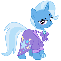 Size: 1280x1280 | Tagged: safe, artist:scienset, edit, edited screencap, screencap, trixie, unicorn, g4, the last problem, bow, eyebrows, female, horn, looking at you, mare, older, older trixie, raised eyebrow, simple background, solo, transparent background