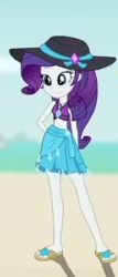 Size: 139x325 | Tagged: safe, edit, edited screencap, screencap, rarity, human, aww... baby turtles, equestria girls, g4, my little pony equestria girls: better together, clothes, cropped, female, hat, rarity's blue sarong, rarity's purple bikini, solo focus, sun hat, swimsuit