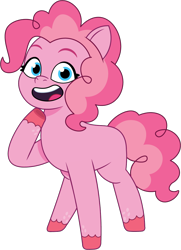 Size: 868x1196 | Tagged: safe, artist:prixy05, pinkie pie, earth pony, pony, g4, g5, my little pony: tell your tale, female, g4 to g5, generation leap, looking at you, mare, simple background, solo, transparent background, vector